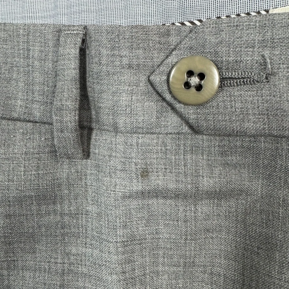 Ermenegildo Zegna Dress Pants Mens 56R (38x30) Grey Wool Flat Front Luxury